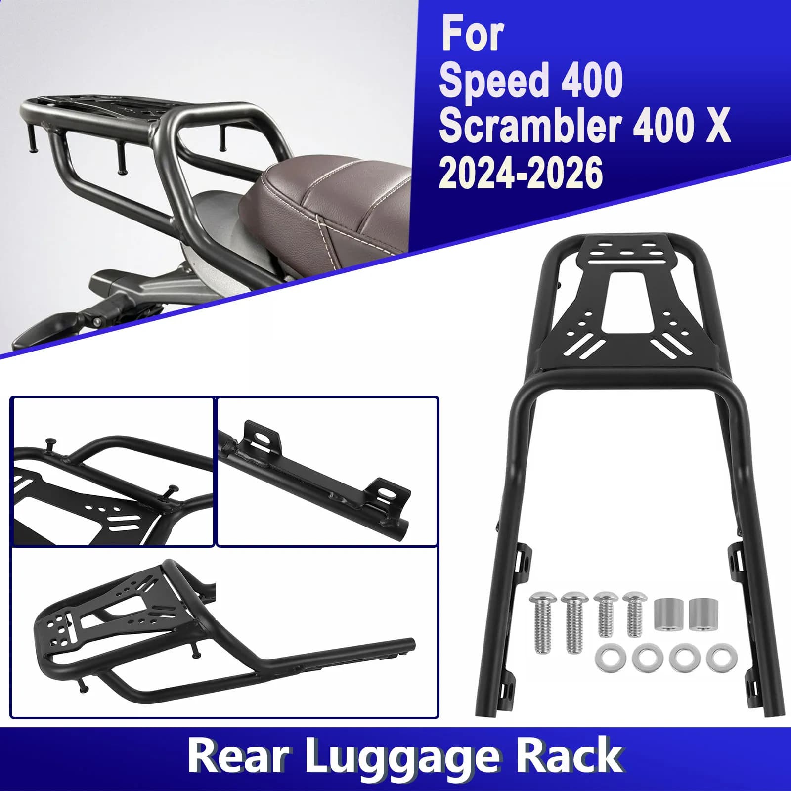 Motorcycle Luggage Rack Carrier Rear Tail Storage Rack Luggage For Suzuki DRZ-4S DR-Z4S DR-Z4SM DRZ-4SM 2025-2026 DRZ 4S 4SM