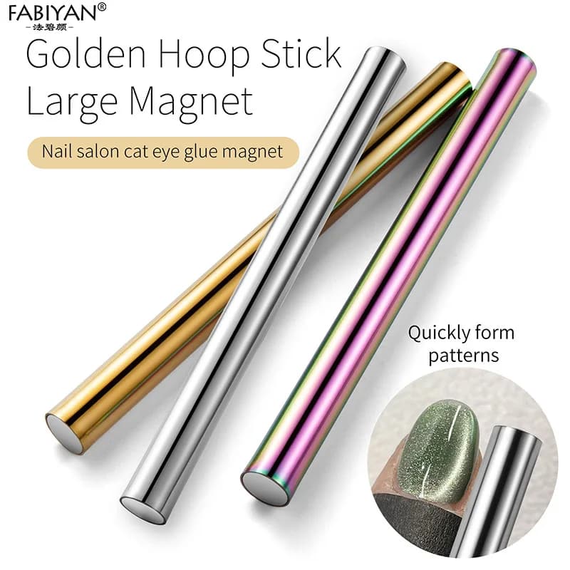 Strumento magnetico a forma di occhio di gatto, asta magnetica forte per smalto gel UV effetto occhio di gatto, penna magnetica a doppia testa, bastoncino magnetico cilindrico per unghie effetto occhio di gatto