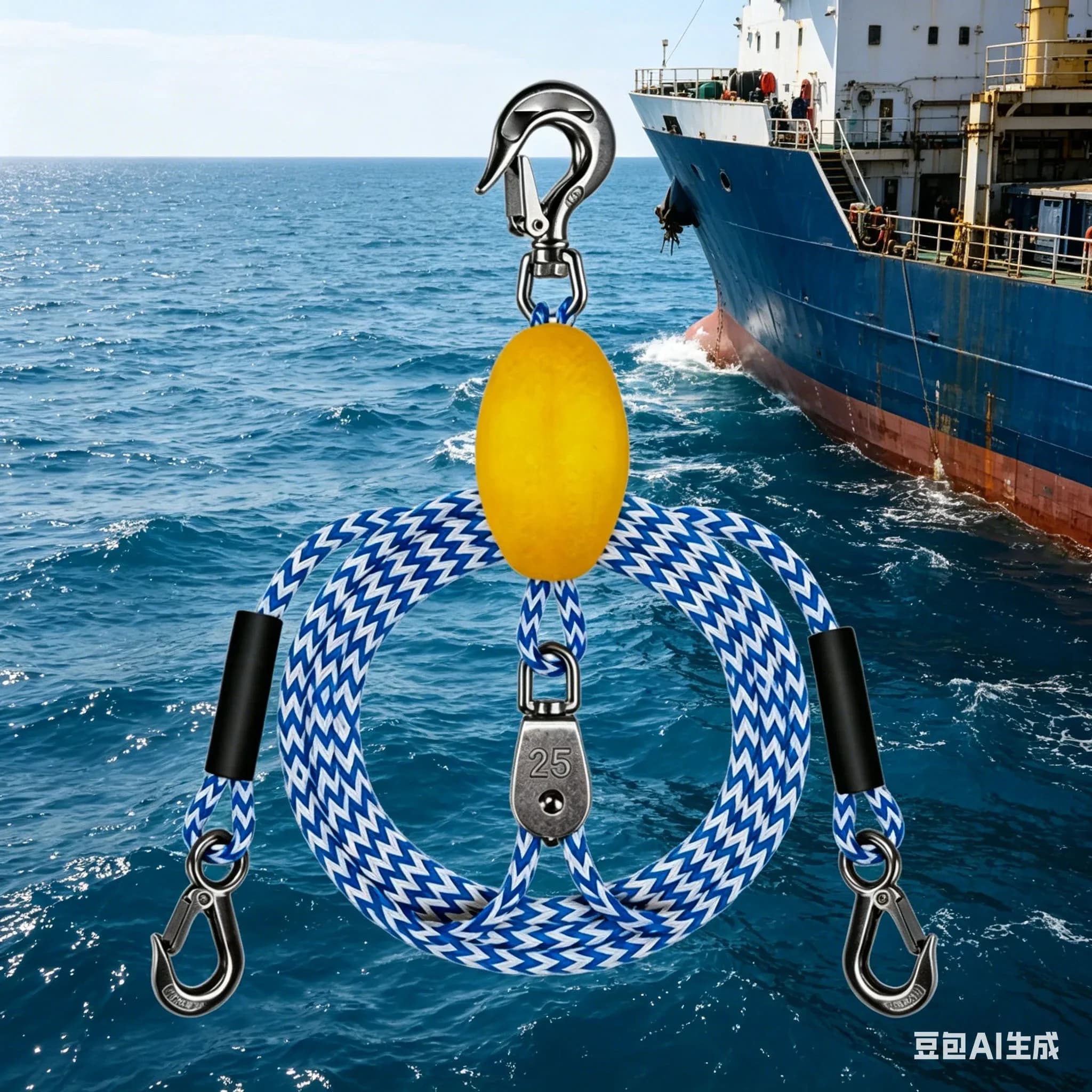 1pc Tow Rope Connector 46cm/2.4m Tubing Tow Rope Quick Hook For Tubing Boat/Canoe/Rowing Rope Inflatable Float Connector