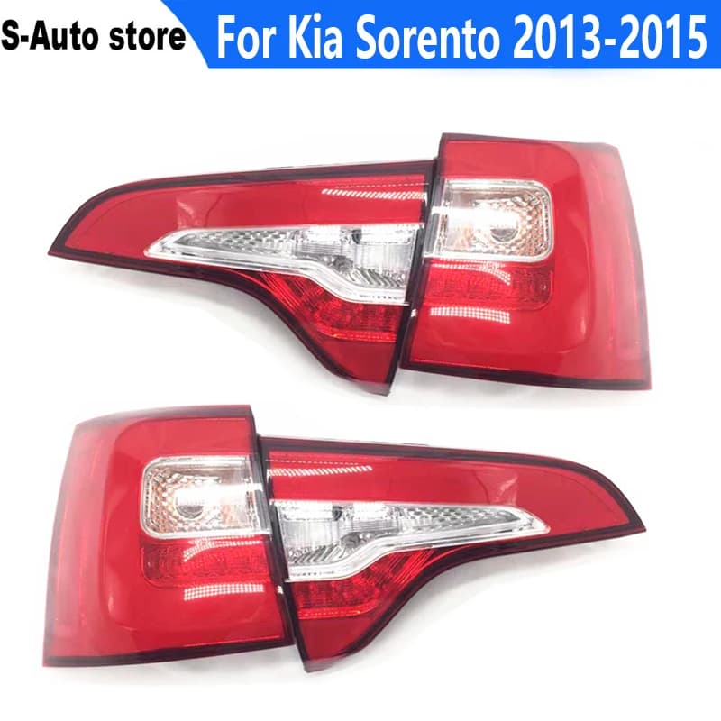 Lampada di Coda Per Kia Sorento 2013-2015 LED Fanale posteriore posteriore Luce freno Lato esterno Interno Fanale posteriore LED Lampada di arresto Faro posteriore