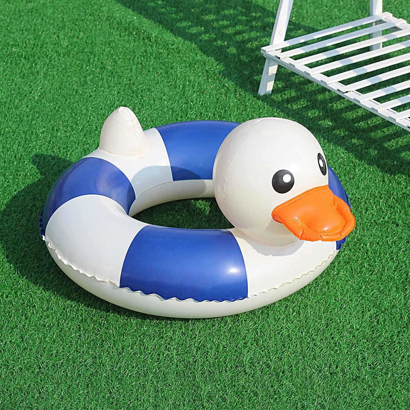 Inflatable Kids Swim Trainer Party Supplies Pool Toys Duck Shape Swim Rings Water Swim Beach Cute Swim Ring Pool Floaties