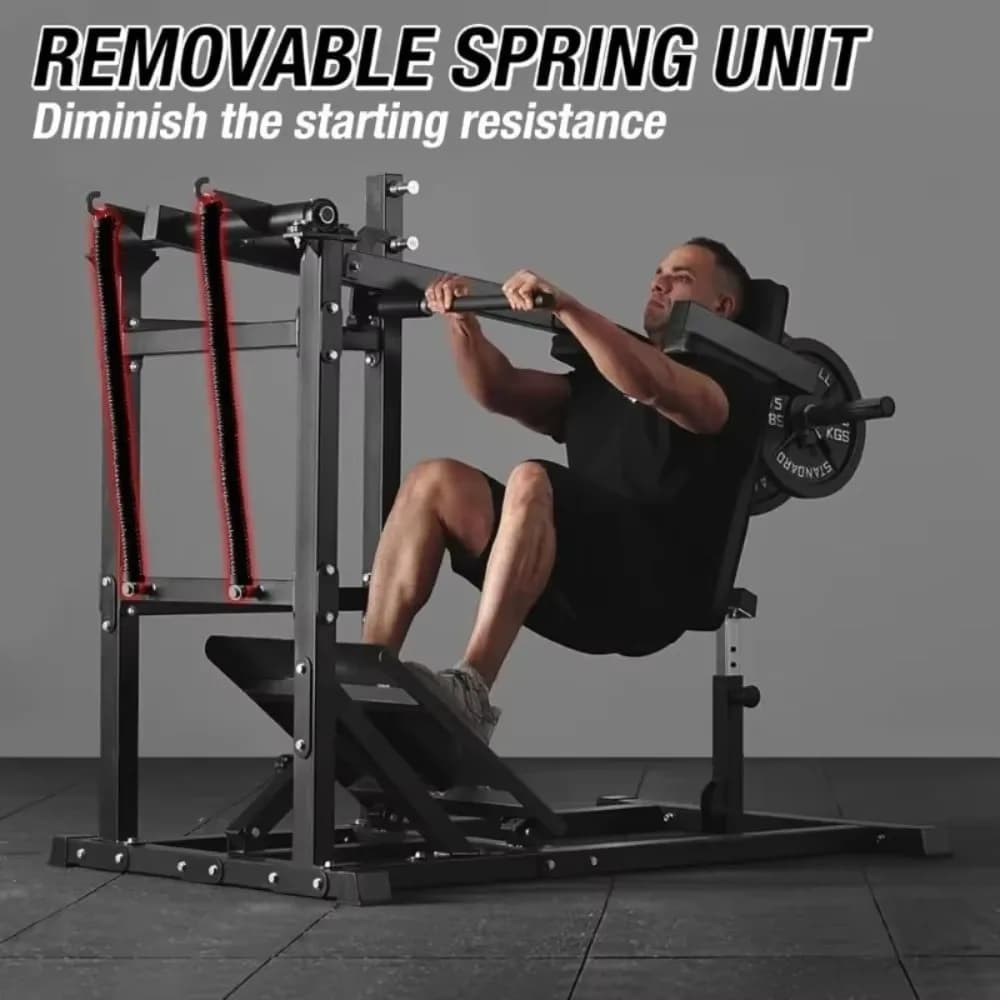 Macchina per Squat a Pendolo Professionale con Carico a Piastre, Hack Squat per Home Gym, Attrezzatura per Allenamento di Forza e Fitness per la Parte Inferiore del Corpo