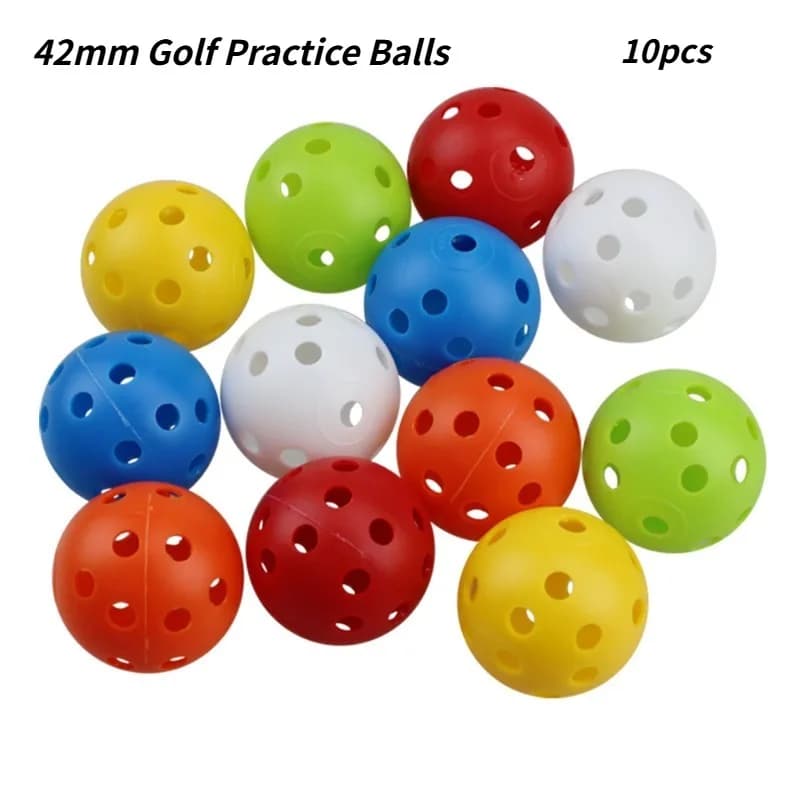 42mm 26 Holes Soft Golf Practice Balls Hollow Dimpled Training Balls for Indoor Backyard Practice