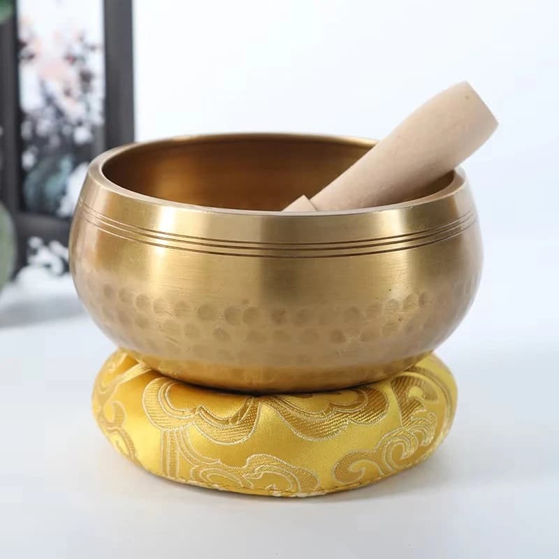 Tibetan Singing Bowl Sound Nepal Bowl Meditation Bowl Unique Gift Helpful for Meditation Yoga Stress Relief Desk Accessories