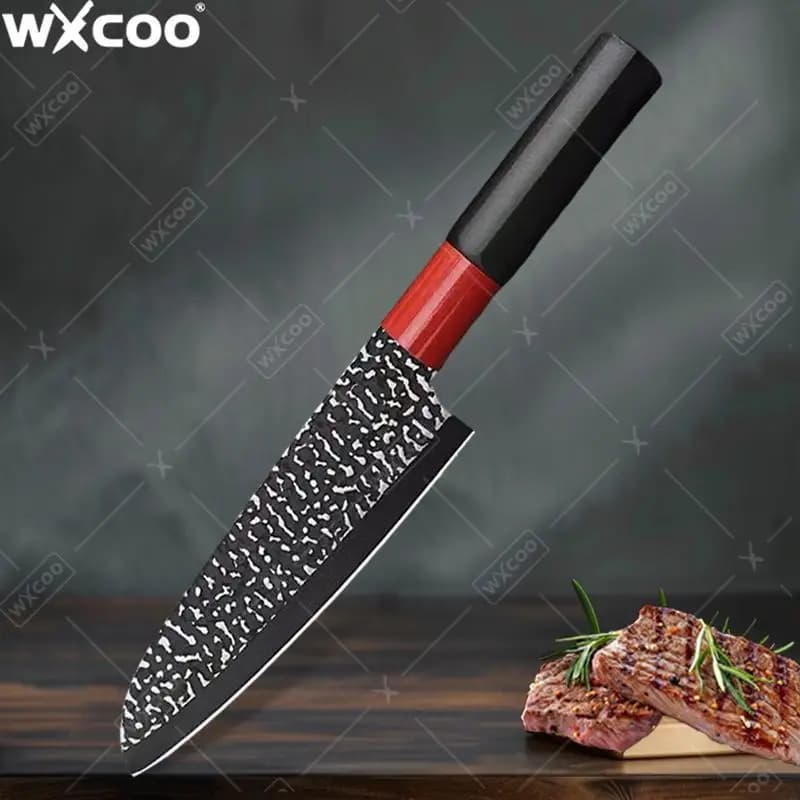 WXCOO Stainless Steel Kitchen Knife Cooking knives Kitchen knives Forged fruit knife Sharpened chef knife Use of knife for vegetables and meat