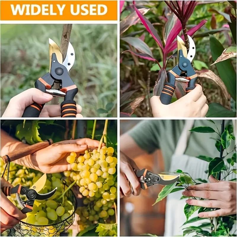 Professional Power Scissors in Titanium T13 – Super Sharp Garden Shears and Garden Resistant