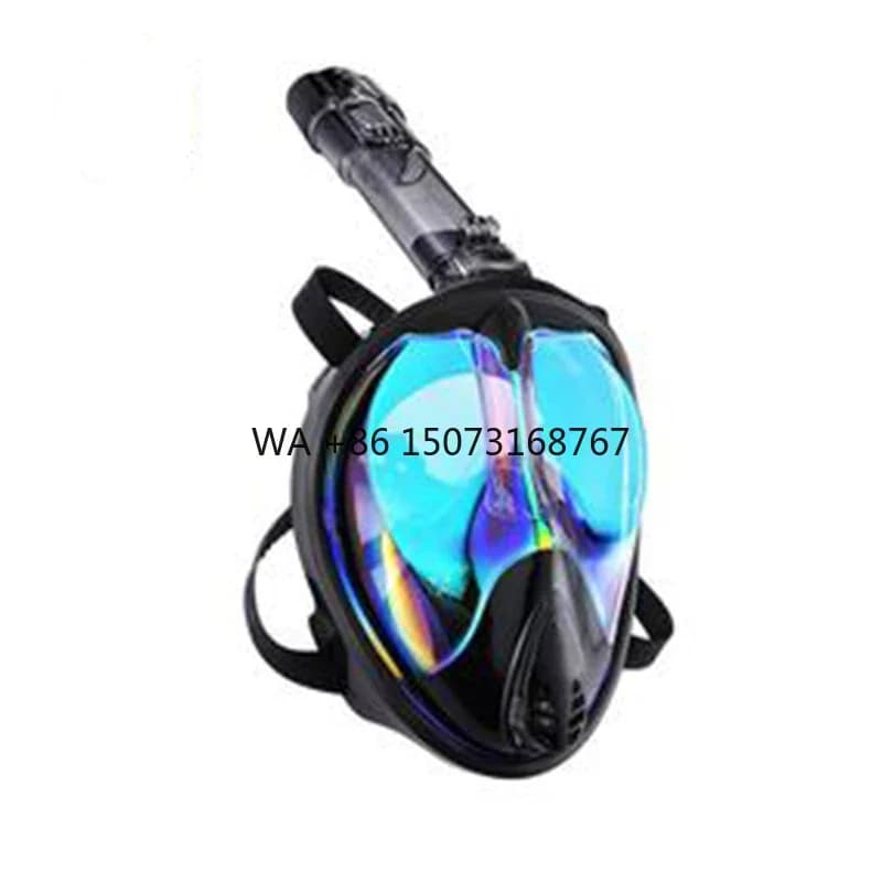 Snorkeling mask for full immersion for adults electrolytic anti-fog with 180 degree panoramic view