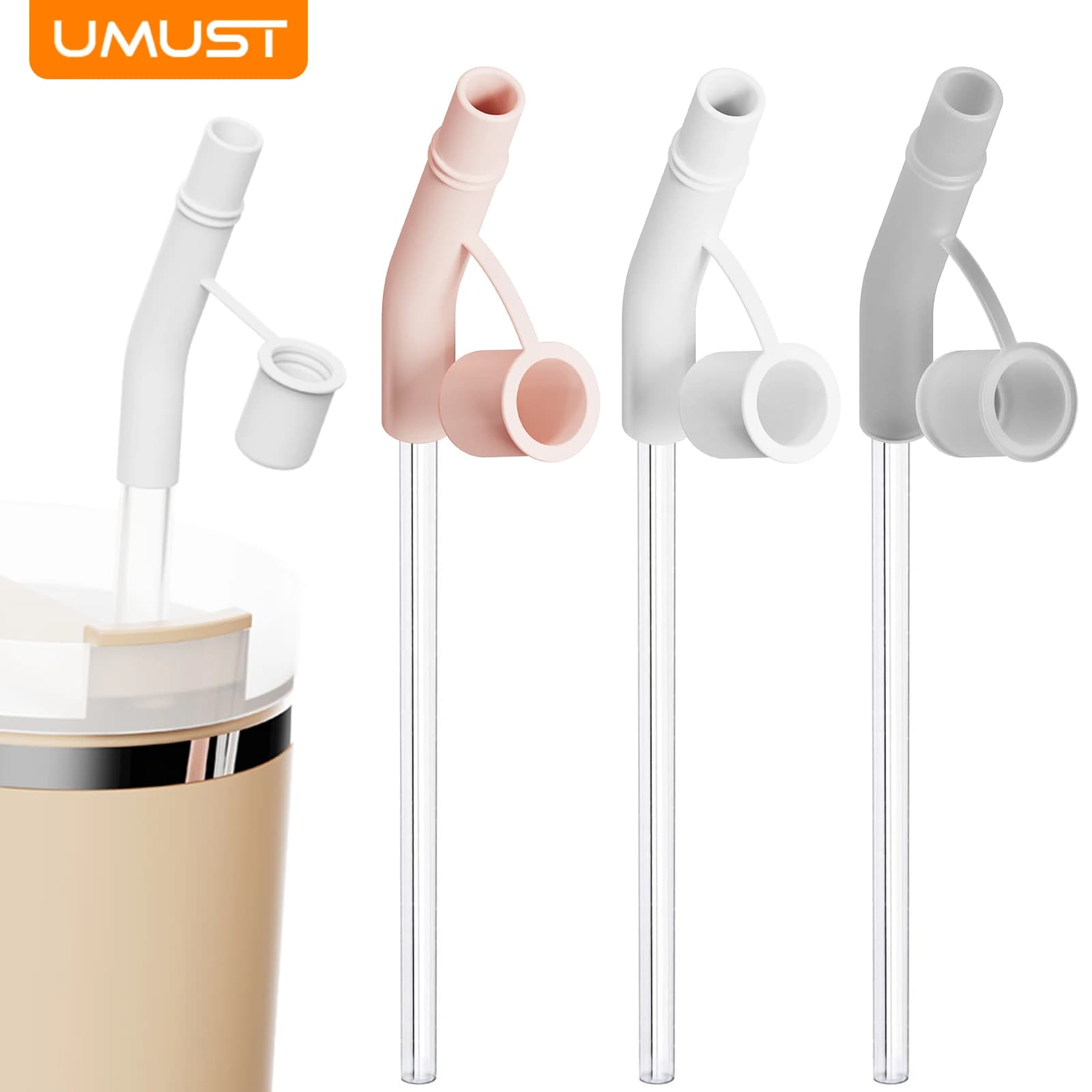 UMUST Silicone Candle Tips, Reusable Covers for Stainless Steel Candles 5/16 inch wide, Flexible Elbow Nuts with Dust Protection