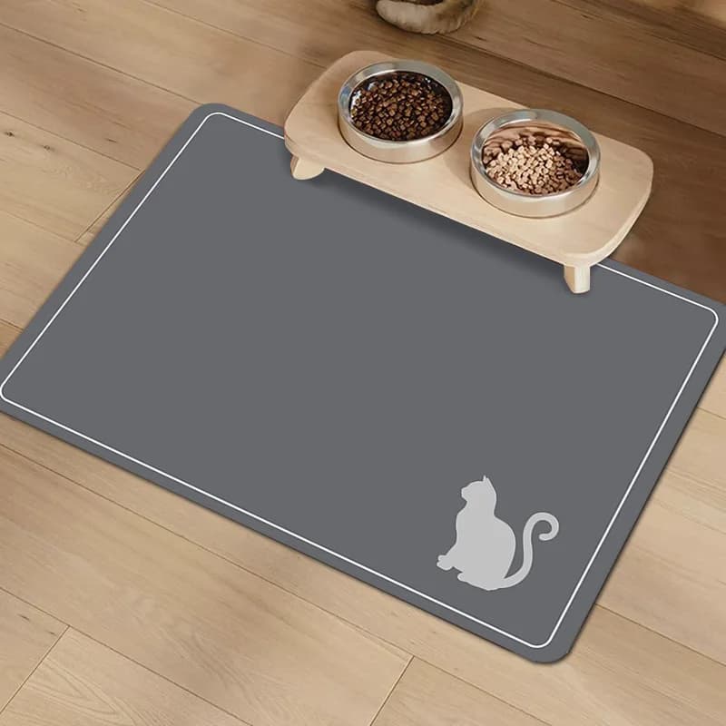 VIKAMA Tappetini per cibo per cani Terra diatomee Tappetino da pranzo Morbido antiscivolo Resistente alle macchie Tappetino per ciotola per cibo per cani e gatti Decorazione della casa