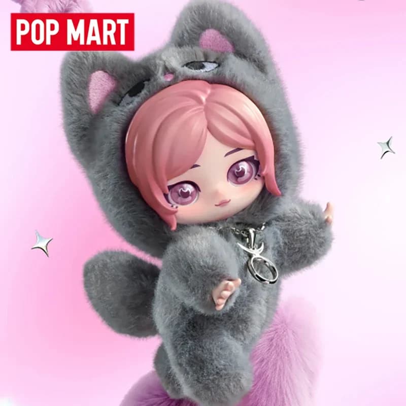 POP MART Aespa FLUFFY CLUB SERIES Blind Box Guess Bag Mystery Box Giocattoli Bambola Statuetta Anime Carina Ornamenti Regalo
