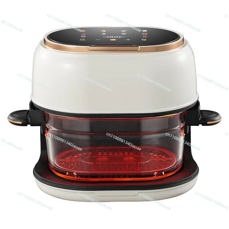 Air Fryer Household Thickened Glass Panoramic Window Color Screen Touch Multi-function
