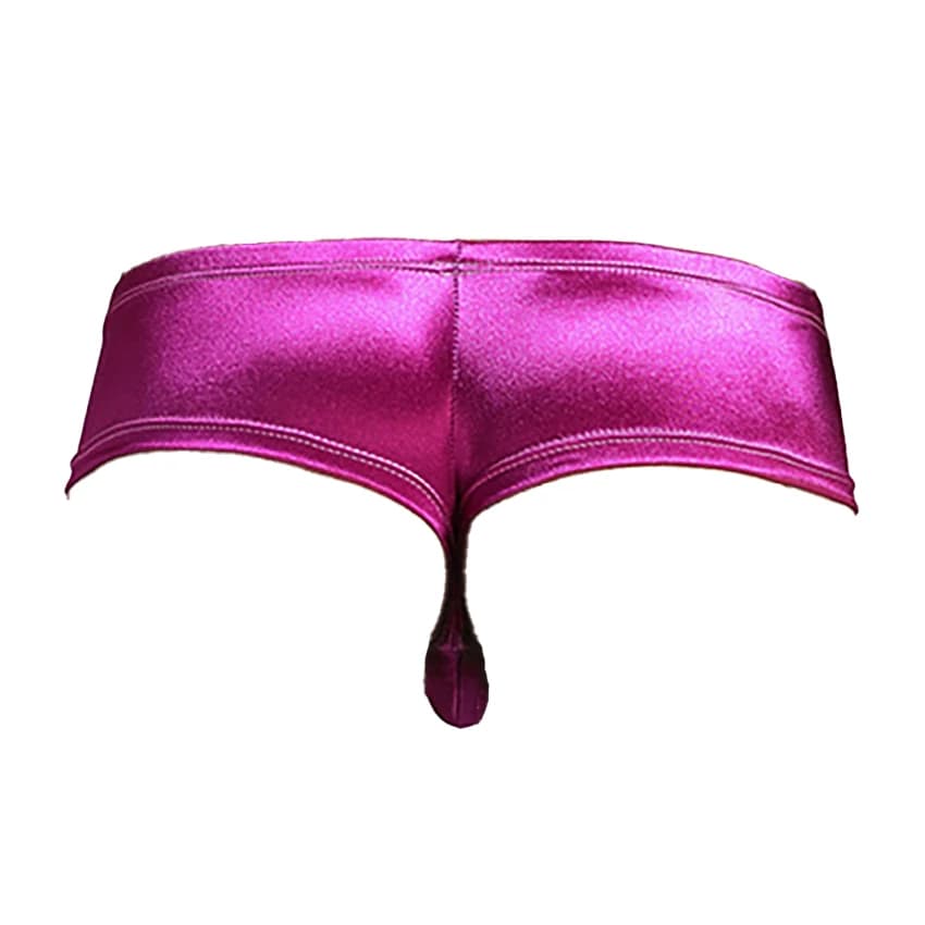 Slip Bikini Brasiliano da Uomo Sexy con Tasca Frontale, Boxer Luminosi, Lingerie Audace, Intimo Maschile
