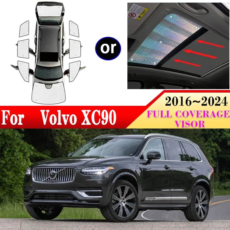 Per Volvo XC90 CX 90 MK2 2016 ~ 2024 Auto Parabrezza Surround Parasole Finestre Laterali Visiera Auto Anti-Uv Coperture Complete Accessori Auto