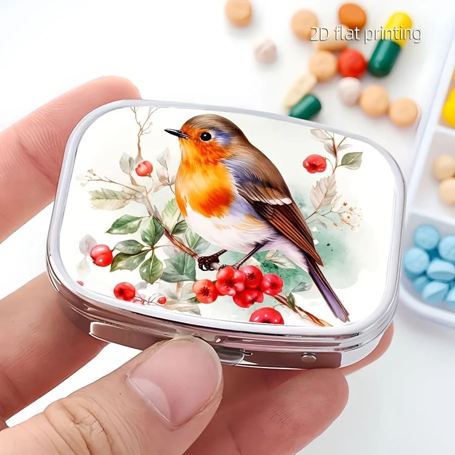 1 Cute Bird-Shaped Pill Box - Multi-Compartment Design, Can Hold Earrings, Necklaces, Pills - Ideal Gift for Birthdays, Christmas, Anniversaries, Parties, Jewelry Box
