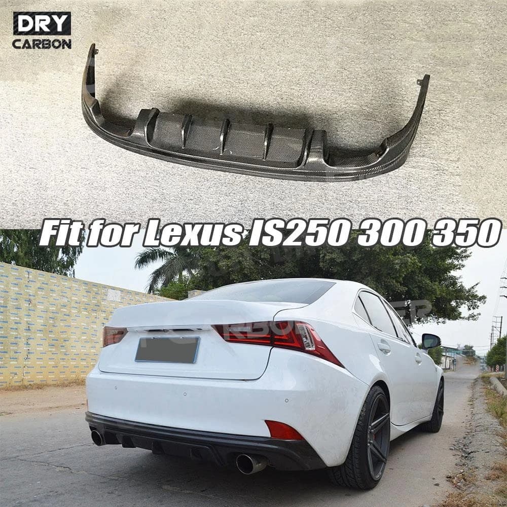 Spoiler carbon fiber rear bumper lip diffuser for Lexus IS250 300 350 IS F Sport Berlina 4 doors 2014 2015 2016
