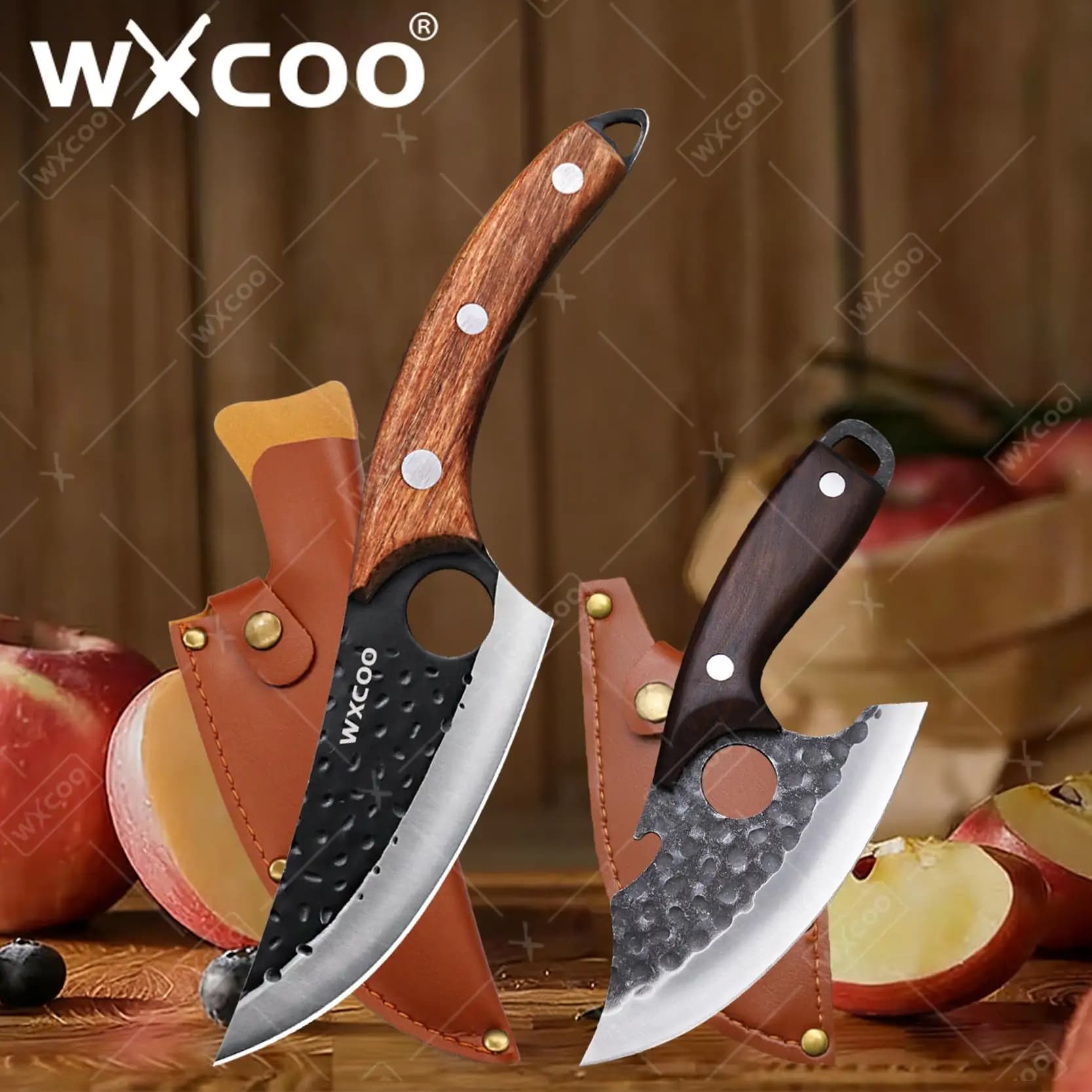 WXCOO Butcher Kitchen Boning Knife Hand-Forged Vegetable Cutting Household Meat Cleaver Fruit Slicing Professional Kitchen Knife