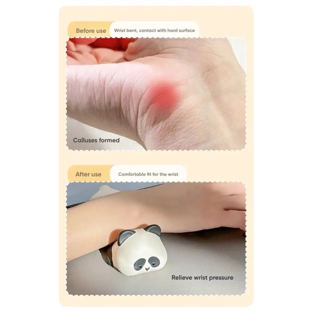 Nuovo Tappetino Mouse in Memory Foam a Tema Cartone Animato, Supporto per Polso e Braccio per Laptop e Desktop, Cuscino per Mano a Forma di Cane, Anatra, Panda