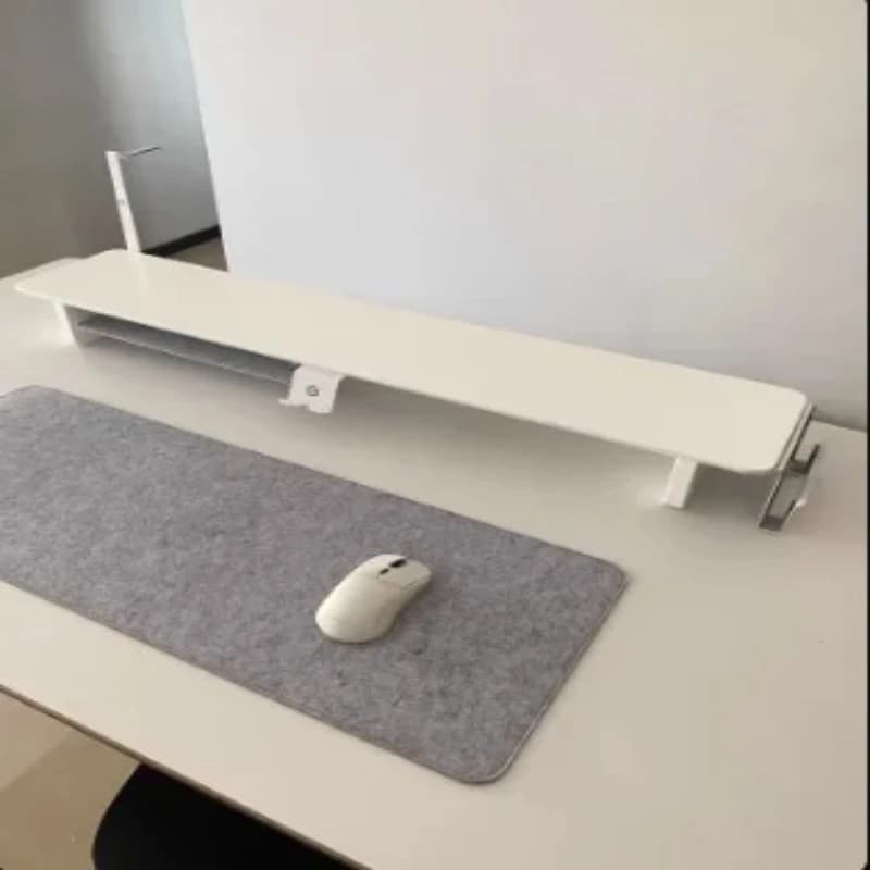 ZORKMOU Z3 Modular Monitor Support Riser - White ergonomic desk shelf with raised table organizer for PC screen configuration