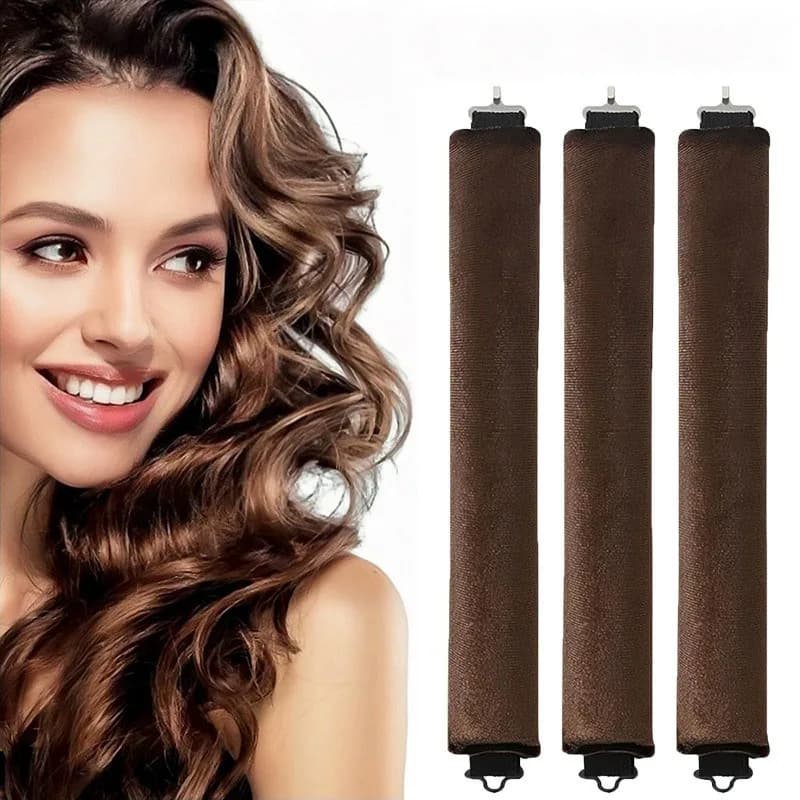 Warm-free hair curler, Hairband with Hook, Heat-free curls, Soft and Flexible Hair Rollers for Sleeping, ZXFAJ01 Hair Tools