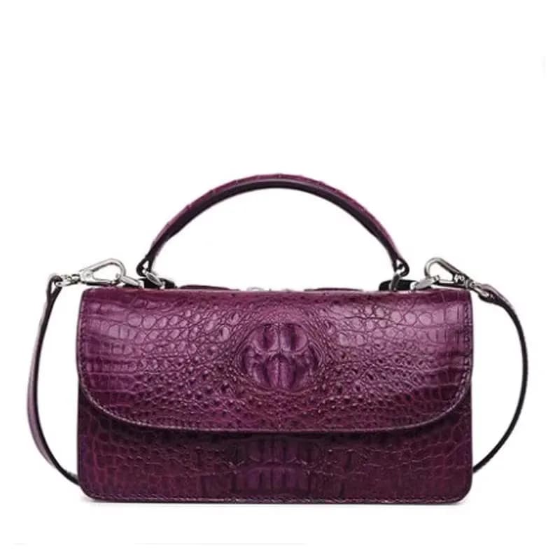 Borsa Langhao da donna, modello coccodrillo, a tracolla, borsa alla moda da donna.