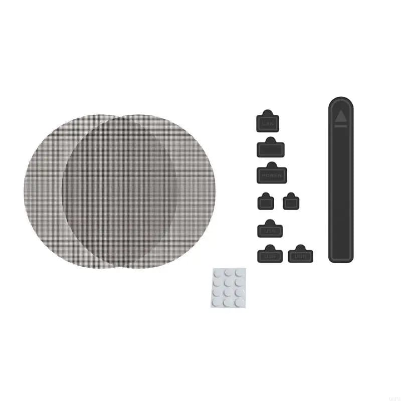 Q6PA Set coperture antipolvere in silicone riutilizzabili Copertura antipolvere per ventola 9 pezzi Tappi antipolvere per per