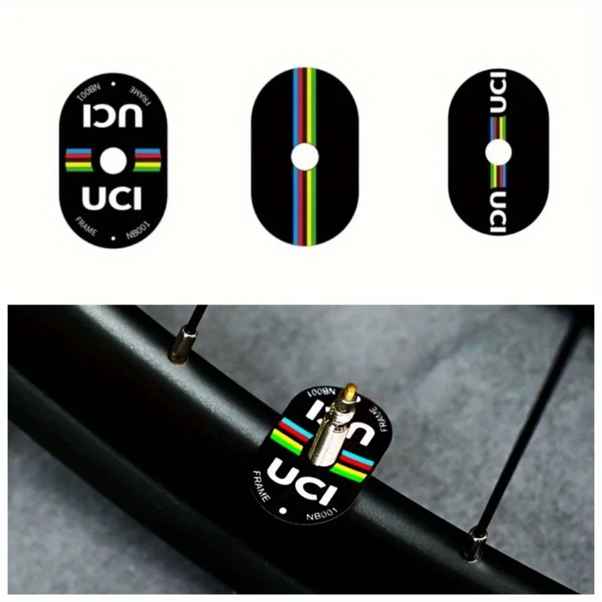 2 pezzi/foglio adesivo decorativo per ruota di bicicletta per sala da ballo, decorazione personalizzata per rally ciclistico in stile UCI
