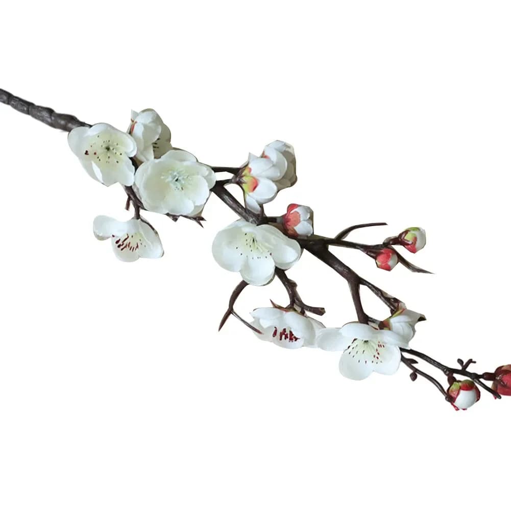 Fiori Artificiali, Ramo di Fiori di Prugna Artificiali, Diametro Testa Fiore: 1cm, Pianta Artificiale dai Colori Vivaci