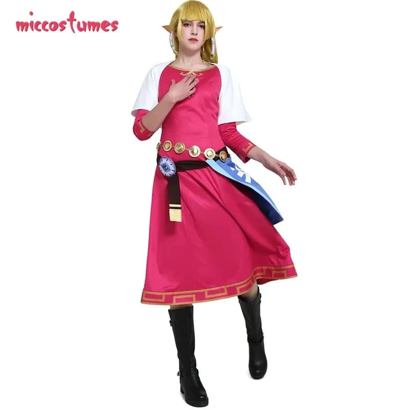 Miccostumes Costume cosplay da principessa da donna Abito rosso da donna per donna Costume cosplay di Halloween