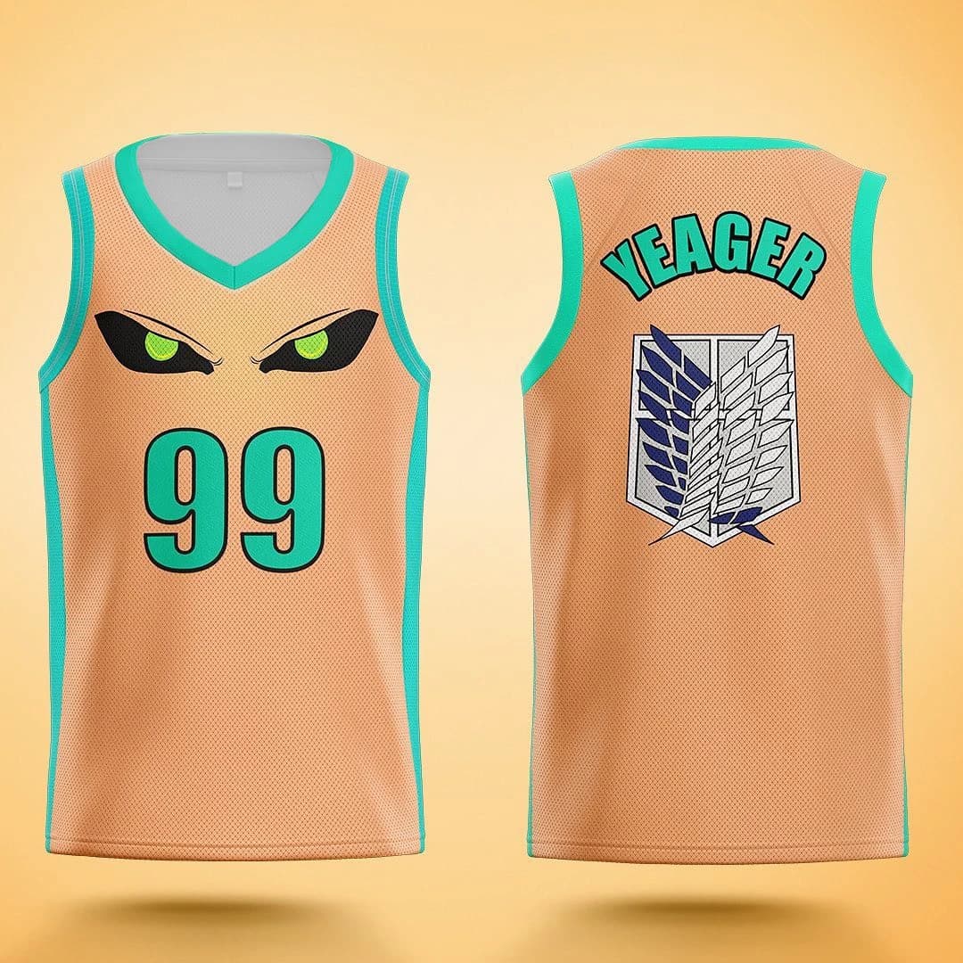 Basketball jersey Bandai Scouting Legion Attack On Titan Anime for adults and children, summer sports vest, fast drying, soft and light