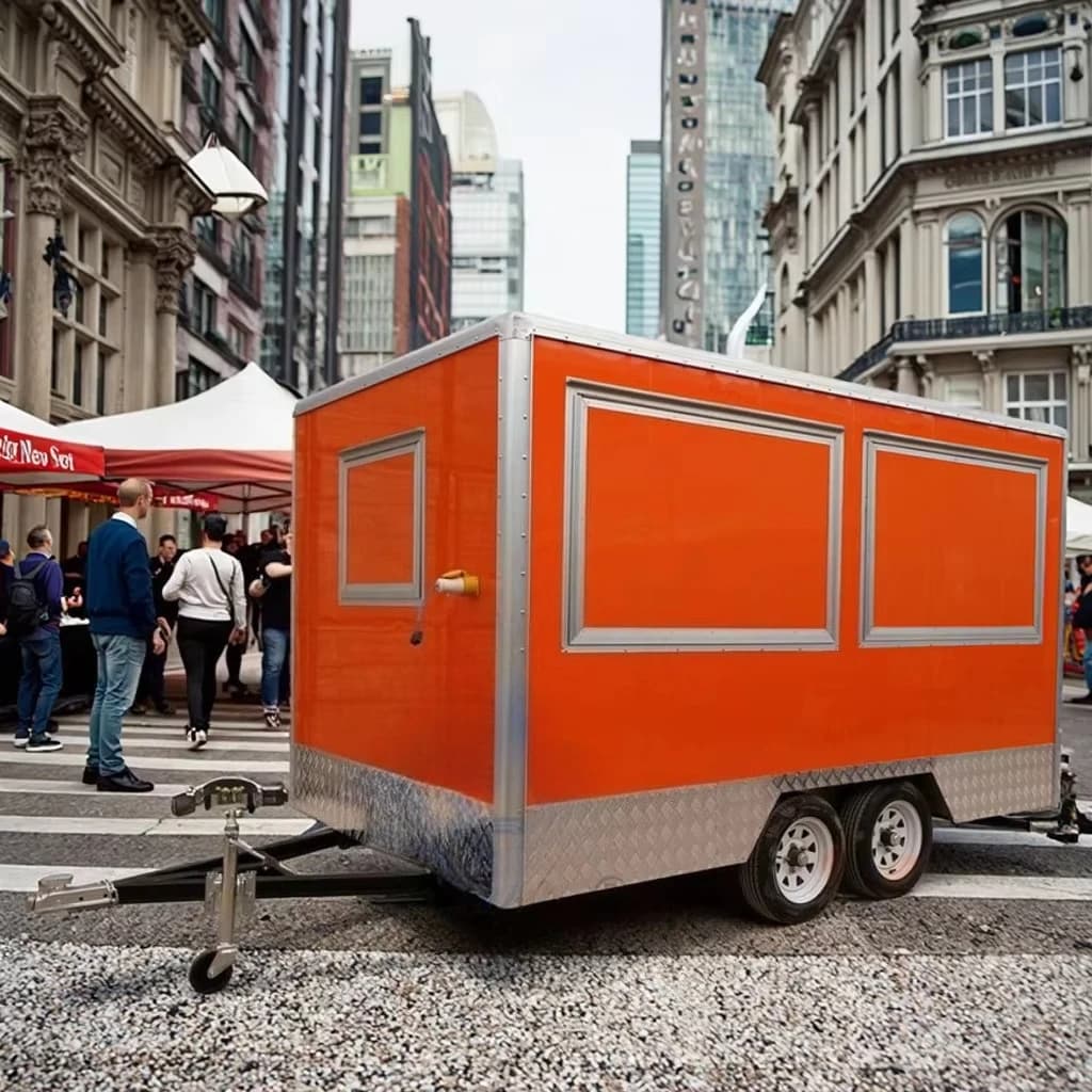 Food Truck Portatile e Rimorchio per Alimenti, Tenda-Cucina per Campeggio, Eventi, Feste e Utilizzo come Snack Bar Mobile