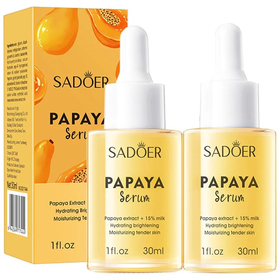 2 PzX30 ml Papaya Vitamin C Serum Anti-Oxidation Hydrating Nutrient Skin Whitening Skin Essence Skin Care
