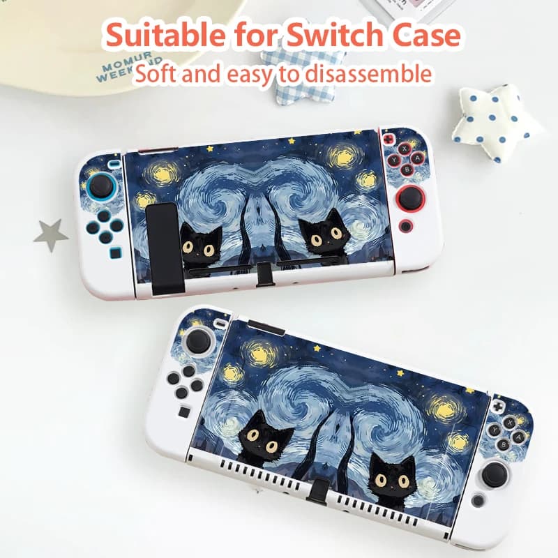 Questa custodia protettiva per Switch NS/OLED, TPU resistente, soft shell antiurto e antigoccia, la scelta migliore per i giocatori Switch
