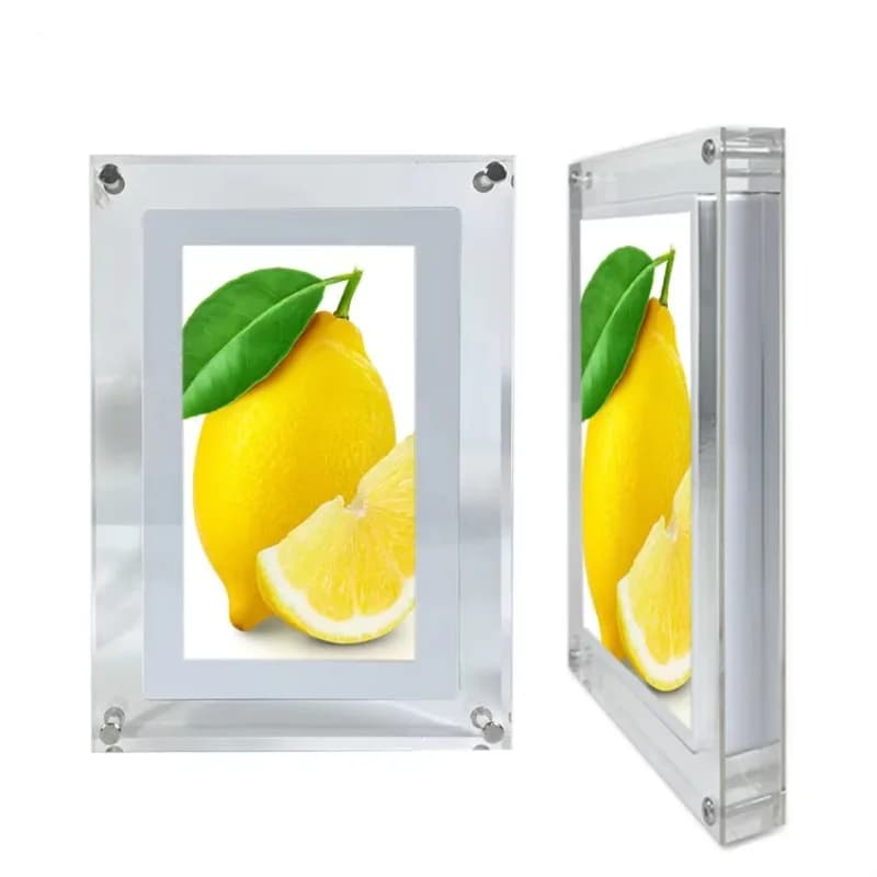 OEM 7" 10" Acrylic Digital Photo Frame With Battery Portrait Landscape Display Automatically Play Video Picture Frame