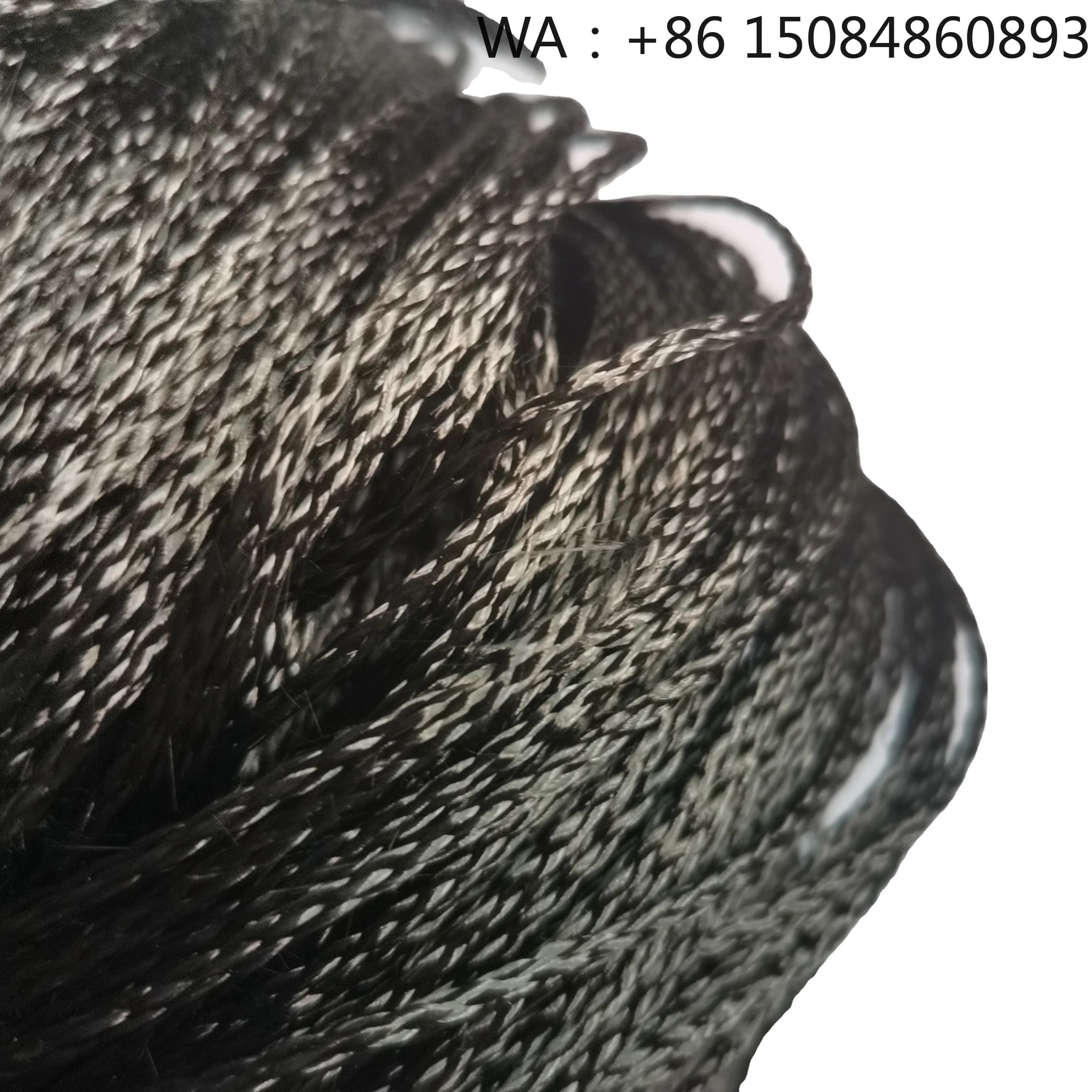 1-10mm carbon fiber twisted and braided rope, high strength yarn composites for industrial construction use