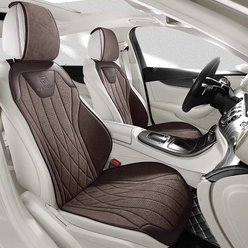 2025 Coprisedili per auto universali traspiranti Cuscino per sedile in pelle scamosciata Accessori per passeggini per Mercedes Benz w211 w212 W213