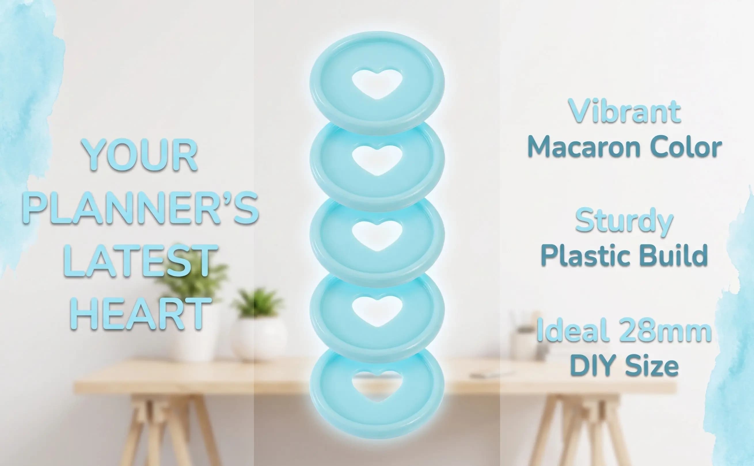 30Pcs Macaron Color Plastic Binder Discs Discbound Expansion Discs for Book Notebook Planner Binding Tools Binder Rings