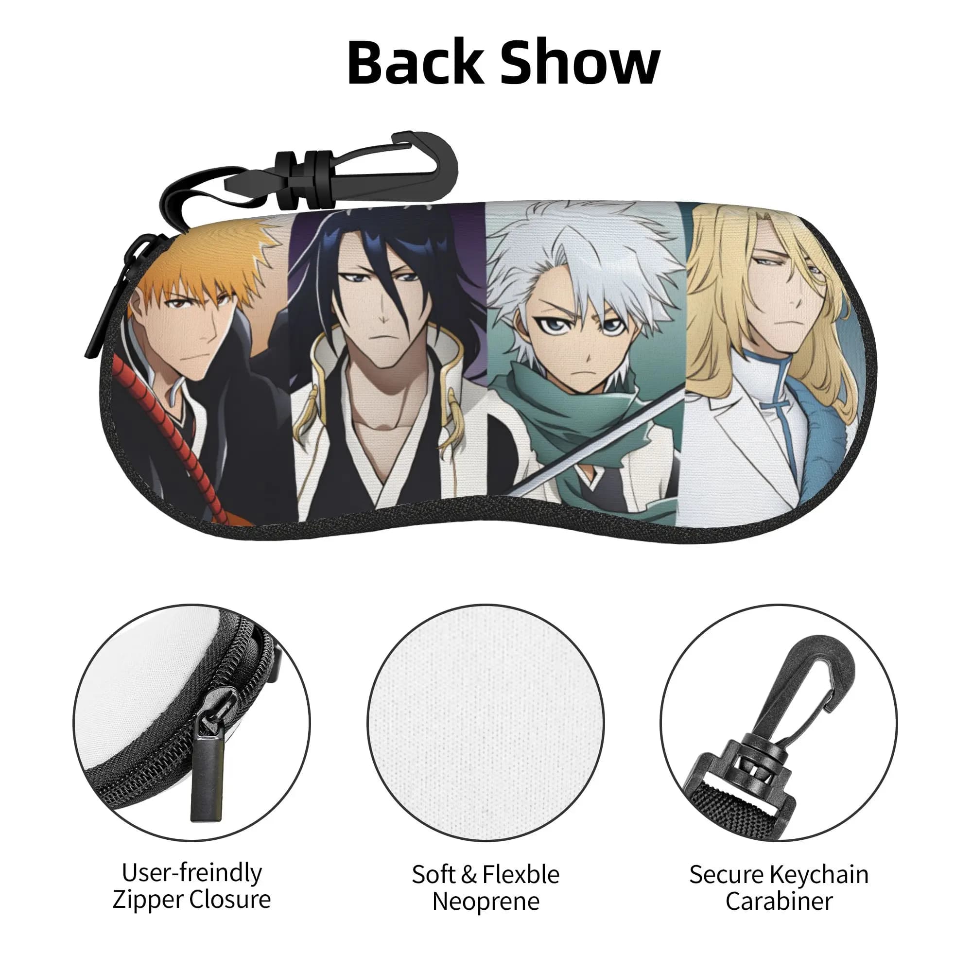 Custodia morbida per occhiali Ichigo Kurosaki Bleach Byakuya Kuchiki, custodia protettiva per occhiali da sole Toshiro Hitsugaya Haschwalth