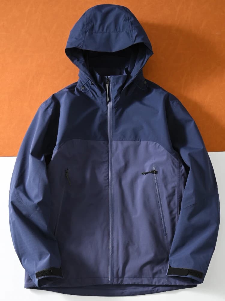 Men's Outdoor Softshell Jacket Hooded Windproof Waterproof Flying Bird Pattern High-End Casual Fashion Spring Autumn Jacket
