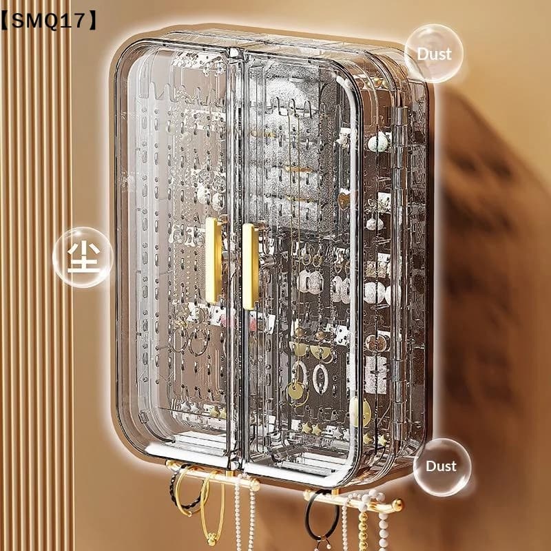Wall-Mounted Large Capacity Jewelry Storage Box Earring Necklace Display Stand Elegant Ornate Jewelry Holder Nordic Style【SMQ】