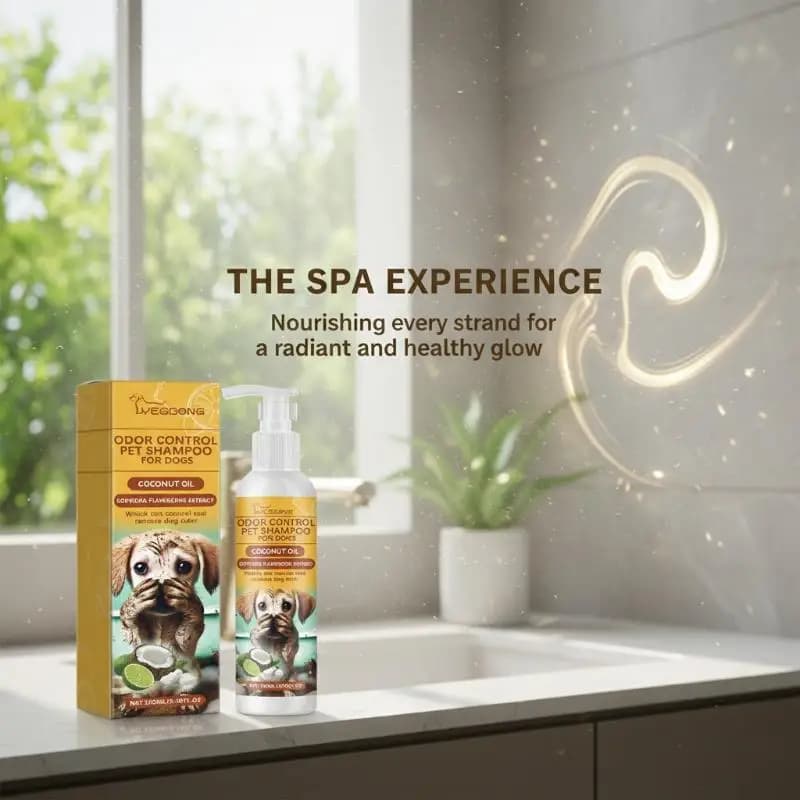 Shampoo per Cani Arricchito con Estratto di Cocco, Migliora la Lucentezza del Pelo, Idrata, Riduce la Perdita di Pelo, Lascia un Profumo Fresco