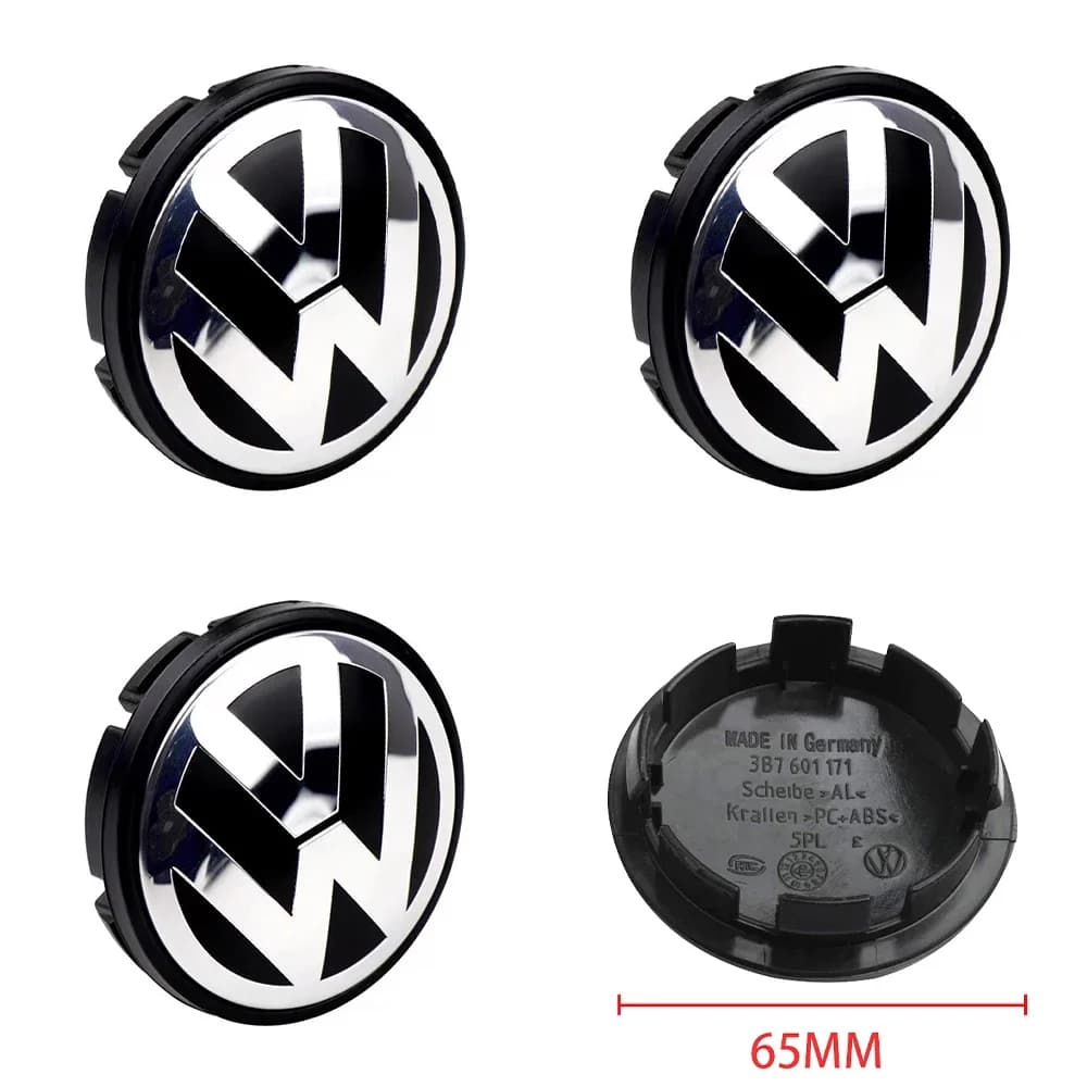 For VOLKSWAGEN 4 Pieces 55mm/60mm/63mm/65mm Decorative Car Covers Accessories Badge for VW Volkswagen Golf 6N06011