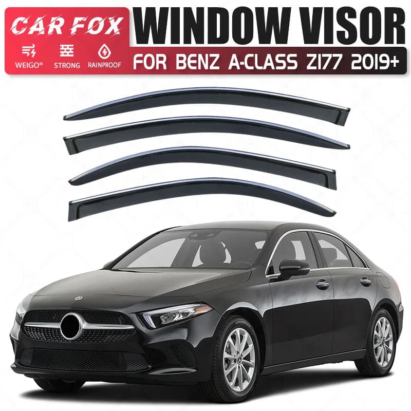 Per Mercedes-Benz Classe A Z177 Berlina 2019+ Deflettori Aria Finestrini Laterali Auto, Protezione Antipioggia e Parasole, Accessori Auto