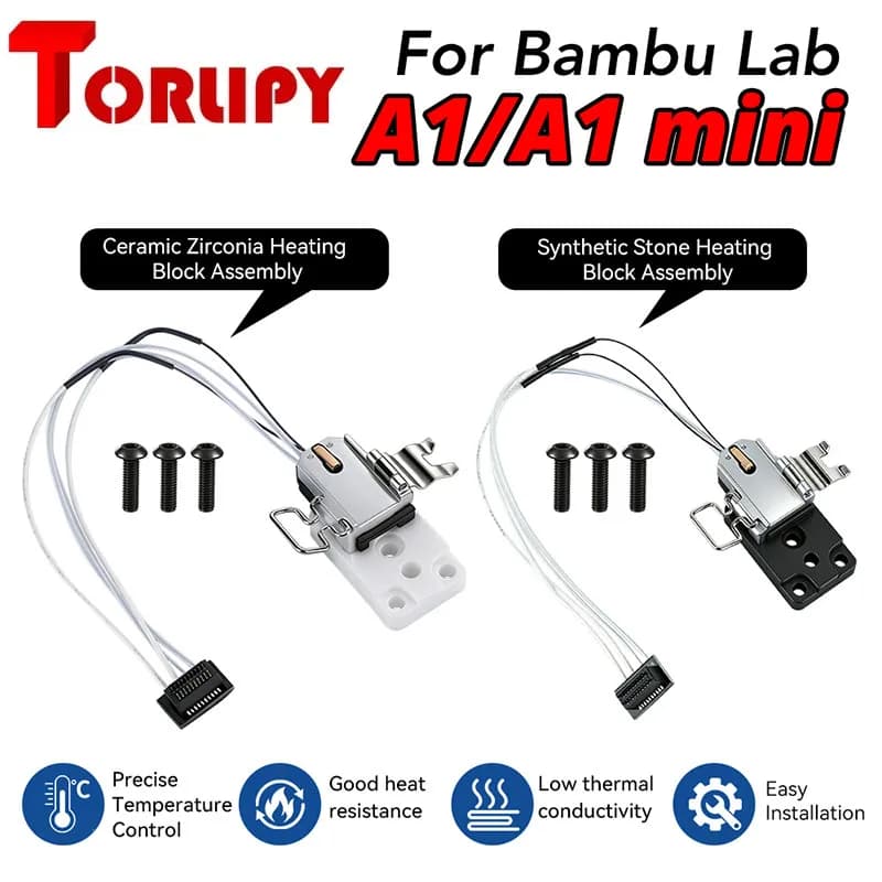 Kit Estrusore con Isolamento Termico a Sgancio Rapido Resistente alle Alte Temperature per Hotend Bambu Lab A1/A1mini - Componenti Stampante 3D