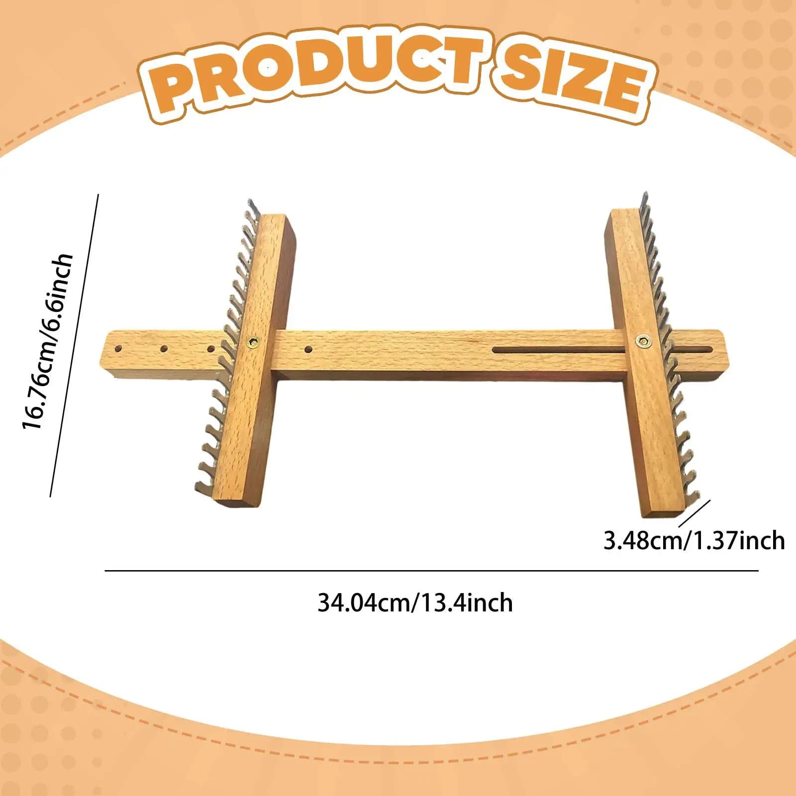 Beginner Friendly Weaving Loom Set Adjustable Wood Frame for Tapestry Maker DIY Home Textile Craft for Knitting Supplies