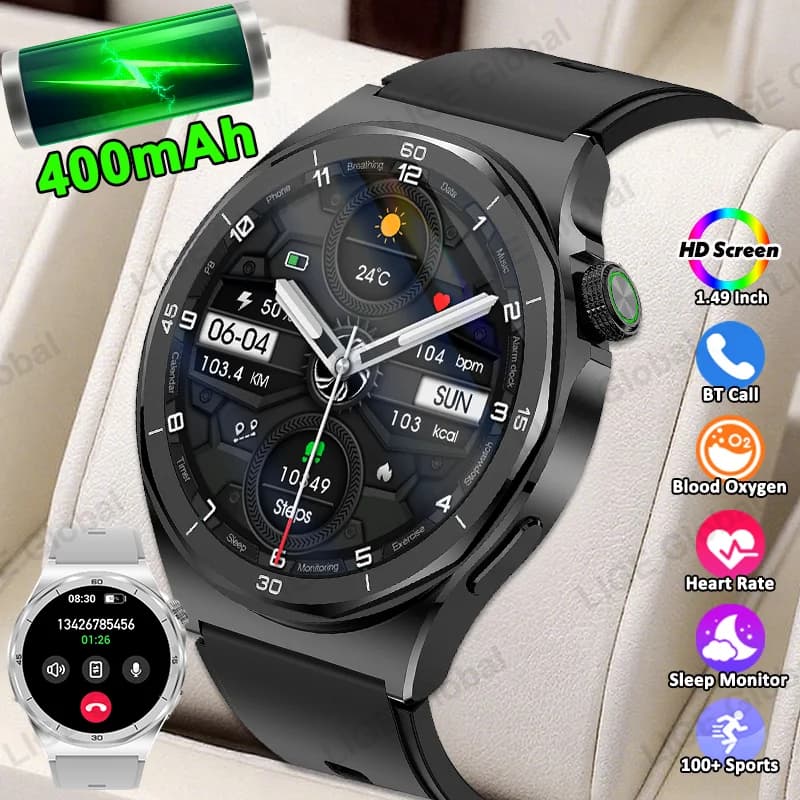LIGE New Smart Watch 400mAh Men 100+ Sports Modes Health Monitor Man Watches Make Answer Call Voice Assistant Men's Smartwatches