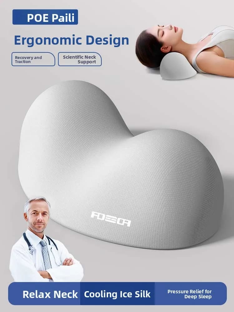 Cuscino Ergonomico in Memory Foam per Supporto Cervicale, Aiuto per il Sonno, per Uomini e Donne, Cuscino per il Collo