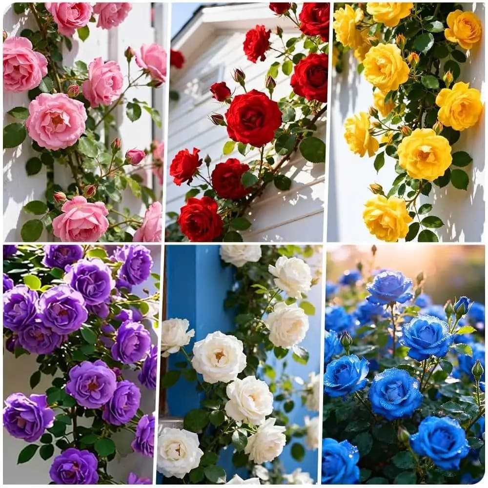 150 Semi di Rosa Rampicante per Piantare, Semi di Rosa Profumata Perenni, Fiori da Giardino Facili da Coltivare all'Aperto