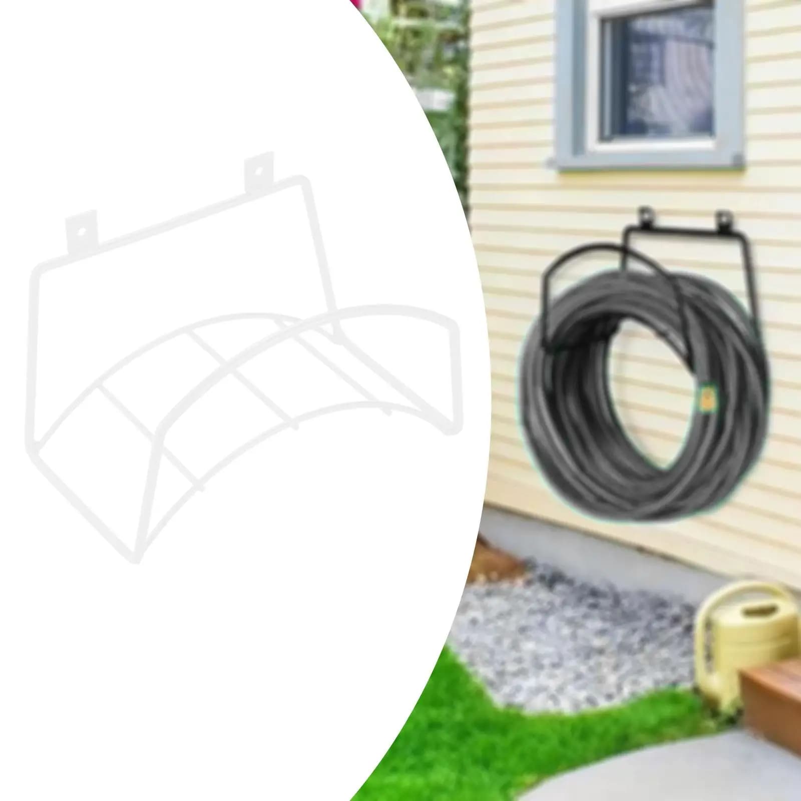 Garden Hose Wall Support, Organizer Water Pipe Iron Space, for External Use on Meadow and Patio