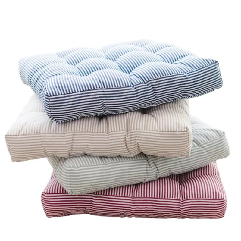 Oversized Striped Floor Pillows Large Meditation Chair Cushions Thick Square Seat Pad Yoga Bench Rocking Chair Cushion Tatami