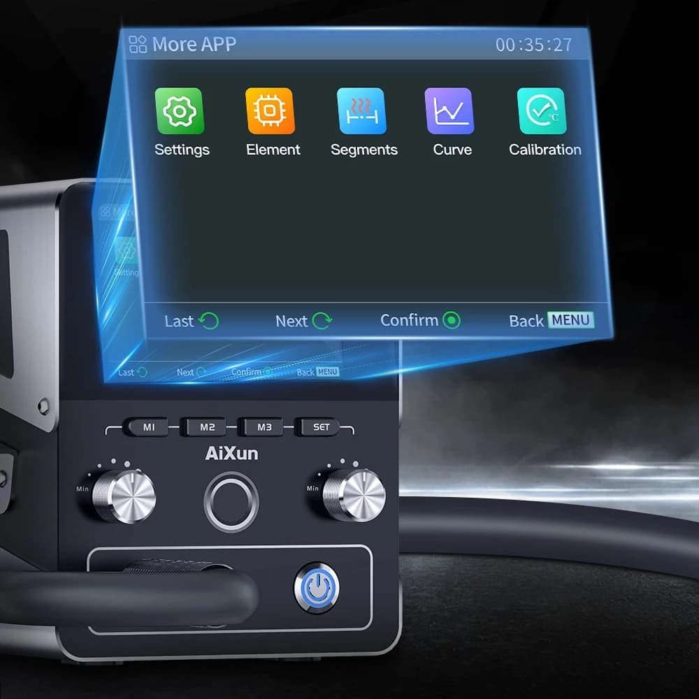 Aixun H314 Stazione di saldatura intelligente con pistola ad aria calda Stazione di riscaldamento rilavorazione BGA digitale ad alta potenza da 1400 W con ugello